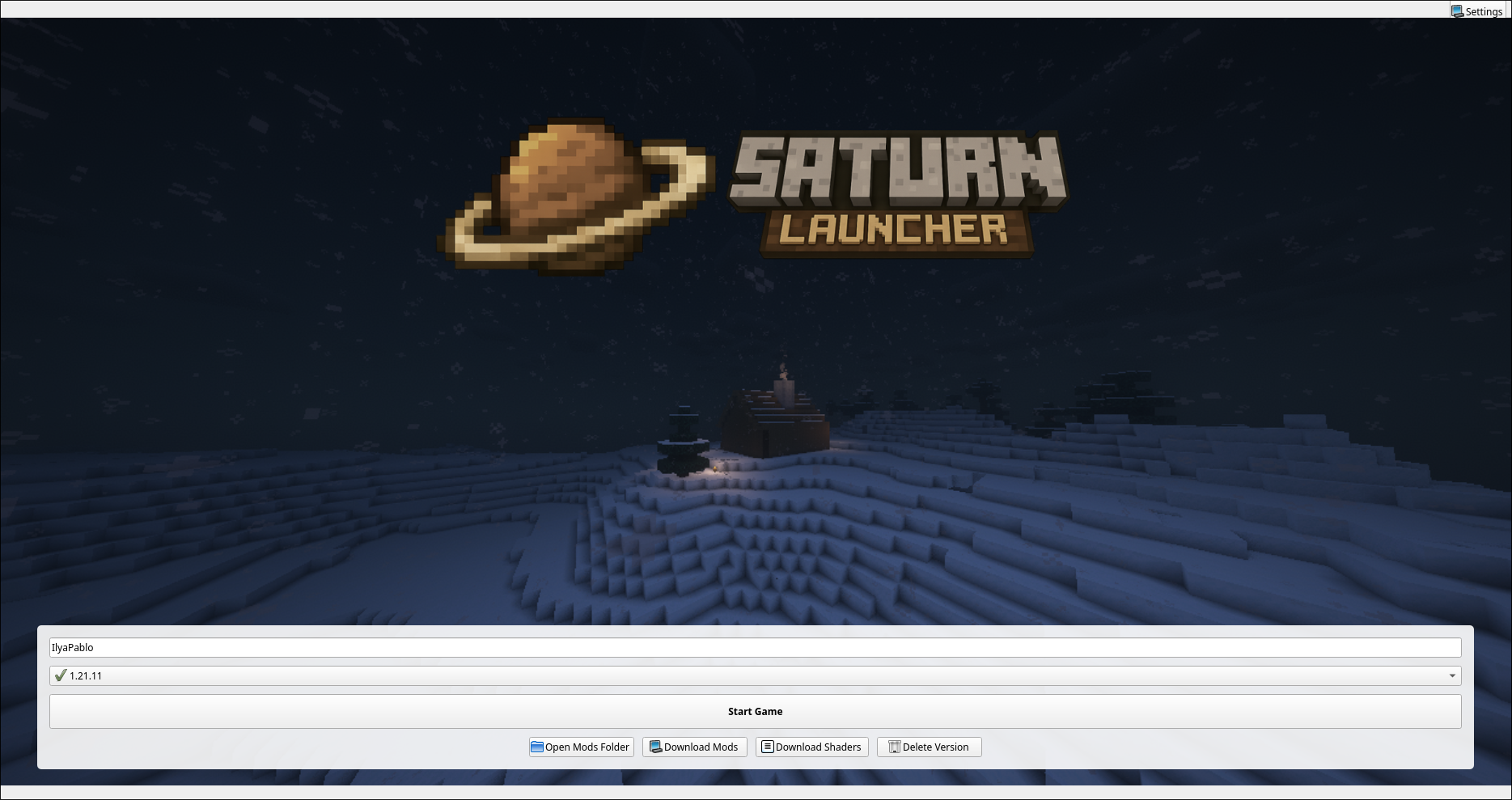 Saturn Launcher Screenshot